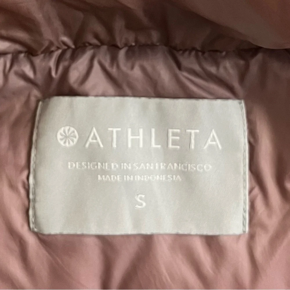 Athleta Lofty Down Puffer Vest Dogwood Mauve Hooded‎ - Picture 14 of 16